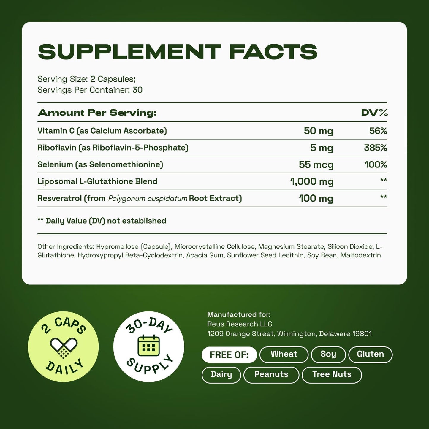 Liposomal Glutathione Capsules